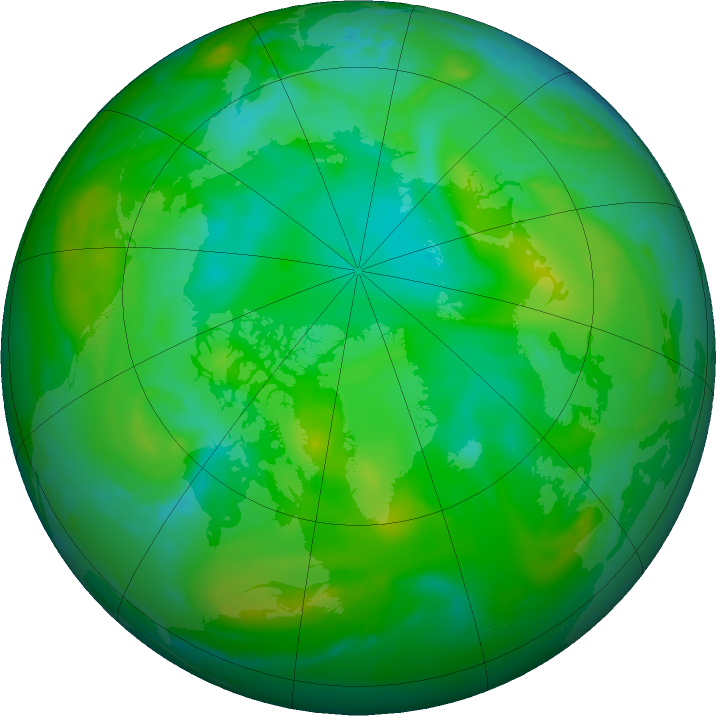 Arctic ozone map for 23 July 2021